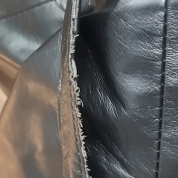 VINTANGE LEATHER & FUR MAXI COAT - Picture 10 of 11